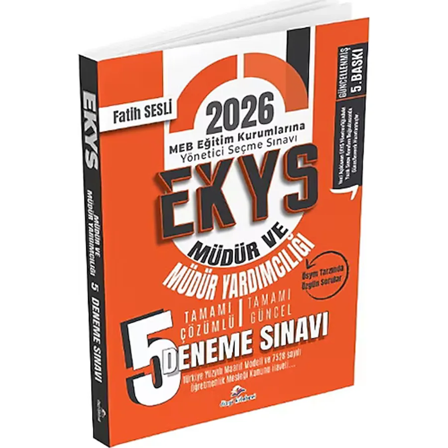 2026 Meb Ekys Müdür Ve Müdür Yardımcılığı 5 Deneme Çözümlü 5. Baskı Dizgi Kitap