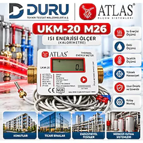 2026 UKM20 M26 Ultrasonik Isı Sayacı ve Kalorimetre - Seçenek 1
