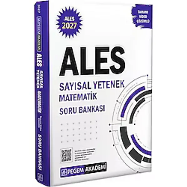 2027 Ales Sayısal Yetenek Matematik Tamamı Video Çözümlü Soru Bankası Pegem Yayınları