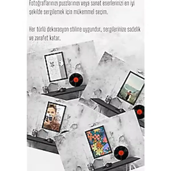 21lik Puzzle Poster Resim Çerçevesi PVCli Postersiz Resimsiz Çerçeve (Ceviz, 34x48)