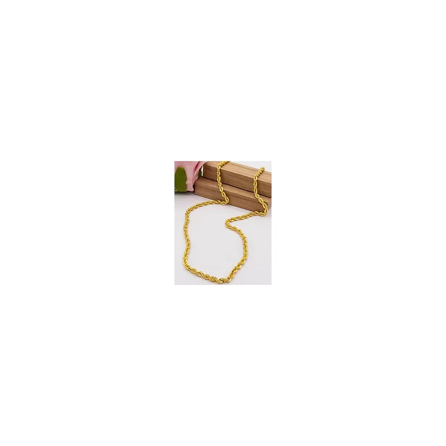 22 Ayar Altın Halat Zincir 3 MM Halat Zincir 50 CM Uzunluk LKZNC1062