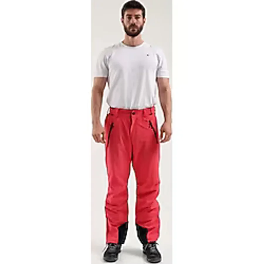 2213010 Elyaflı Erkek Kırmızı Kayak Pantolonu