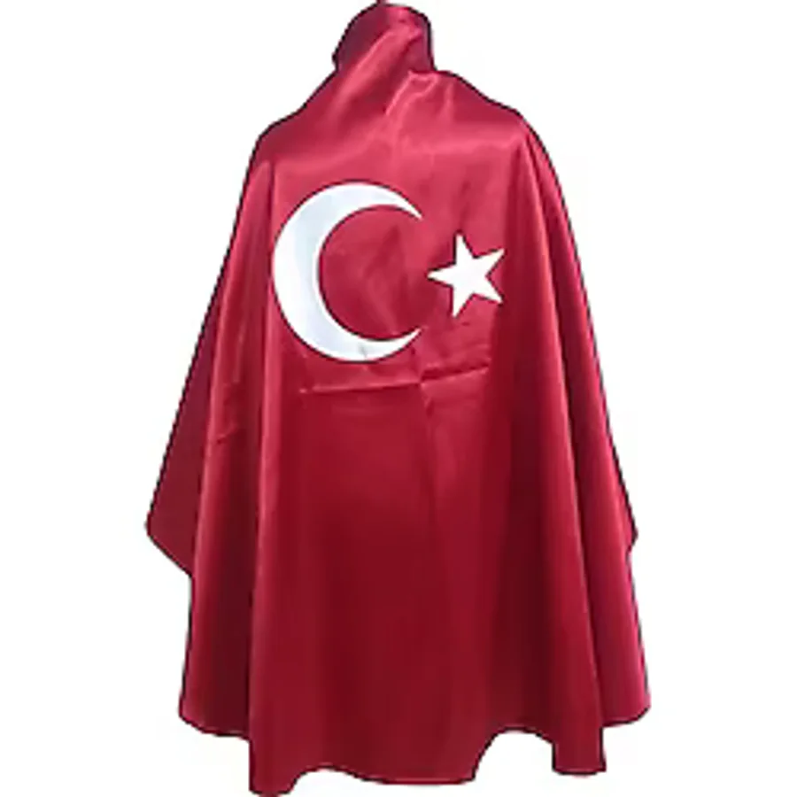 23 Nisan- 29 Ekim Ay Yıldız Bayrak Pelerin 2-14 Yaş