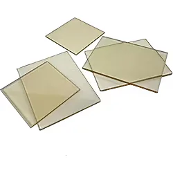 23 x 14 Yüksek Isıya Dayanıklı Şömine Kuzine Soba Camı 4 mm - Seramik Cam (Bal Rengi, Şeffaf)