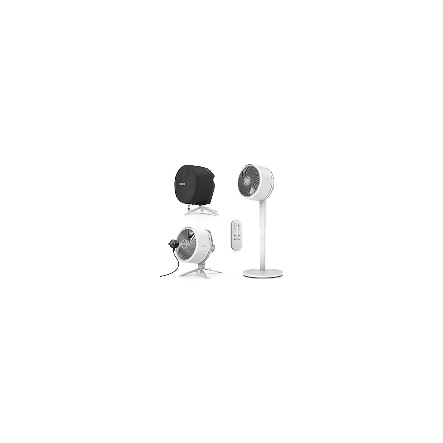 24 Saat Kablosuz, 5 Hız, 180° Salınım, Instacool Buğu Aparatı, Kumandalı Portatif Ayaklı Fan Shark Flexbreeze FA220EU - 1BW-Beyaz