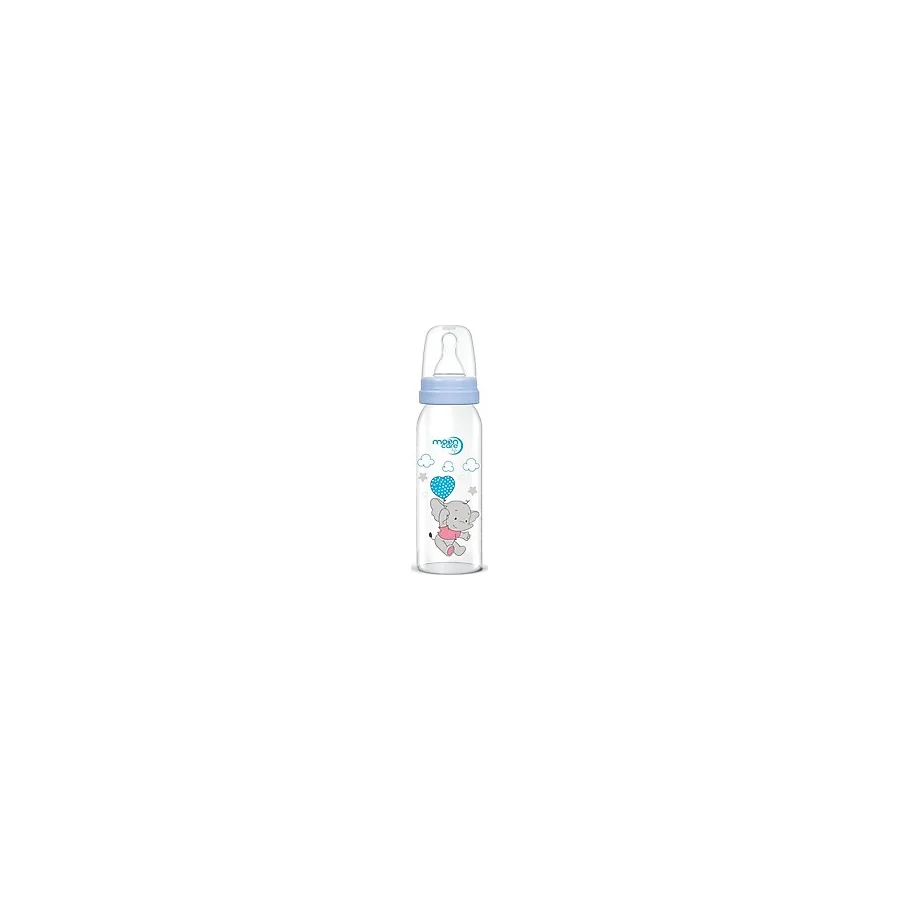 250 ml Mavi Pp Biberon, Sağlıklı ve Güvenli Bebek Beslenme Aksesuarı - Ahşap - Ceviz