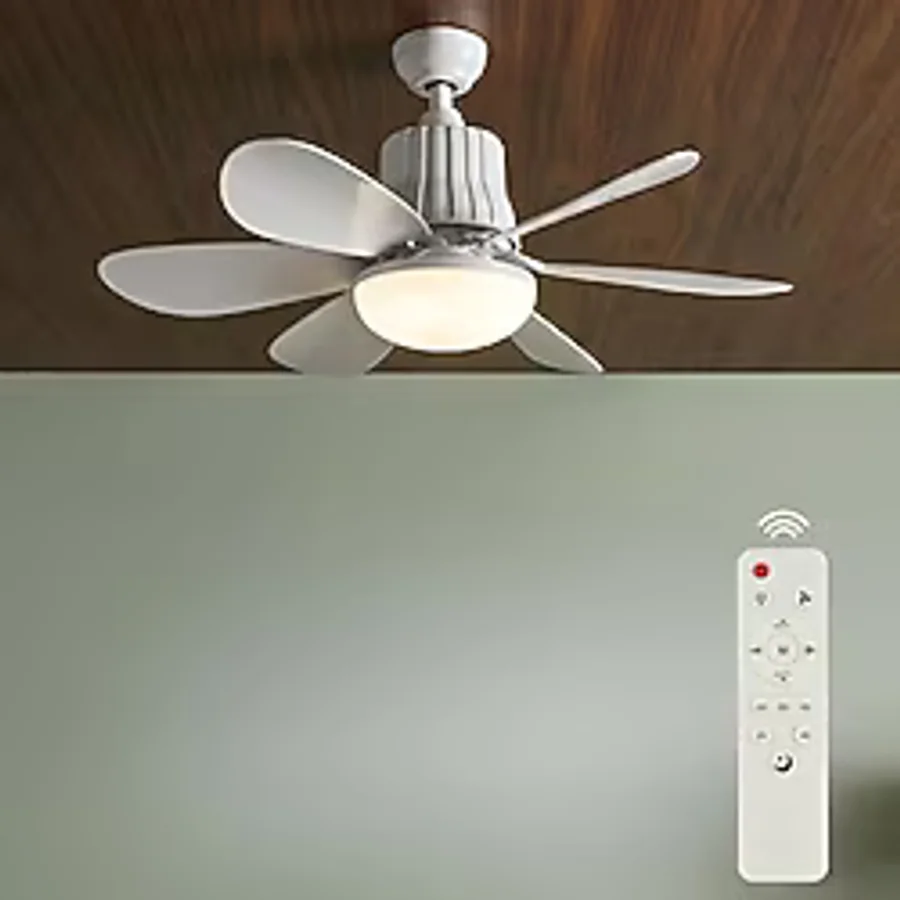 2IN1 Goes Led Işık ve Fan Sessiz 3 Renk Modu ve 3 Hız Modu Kumandalı Tavan Vantilatörlü Led Ampul