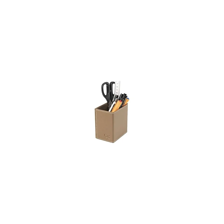 2K Kalemlik Suni Deri Masaüstü 9,5X6X10 cm - Vizon