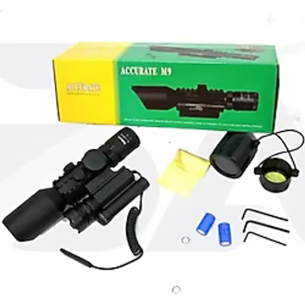 3-10x42 Zoomlu Av Tüfeği Dürbünü Tüfek Lazeri Zenon Fenerli M9