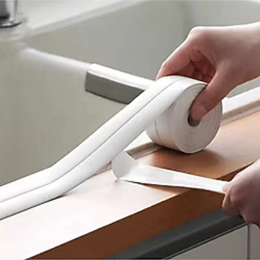 3.2 M Banyo Küvet Mutfak Lavabo Beyaz Su Sızdırmaz Bant Su Geçirmez Kenar Bandı Sızdırmazlık Tamir