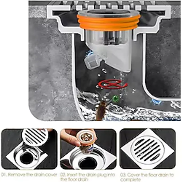 3.2x4.5 cm Koku Giderici Lavabo Tıkacı Banyo Küvet Süzgeci Gider Tıkanma Önleyici Çekvalfli Adaptör