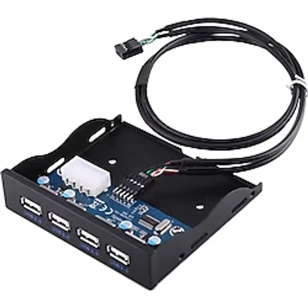 3.5 İnç 4 Port Usb Hub Floppy 4990A 9 Pin Disket Ön Panel Yuvası