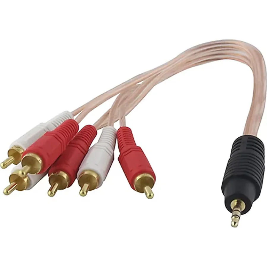 3.5 MM STEREO ERKEK / 6 RCA ERKEK 5+1 KABLO