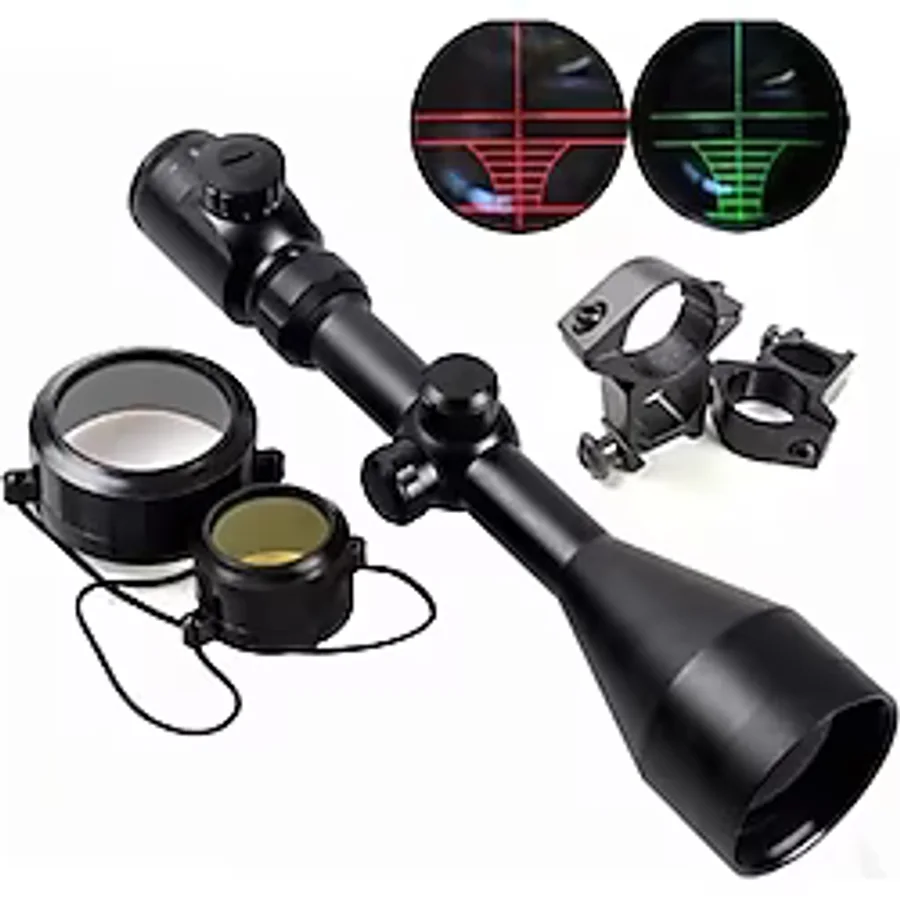 3-9x56eg Yüksek Kaliteli Çıft Işık Kırmızı,yeşil Kaynaklı Avcılık Süfer Ateşli Aletler Dürbün(b)