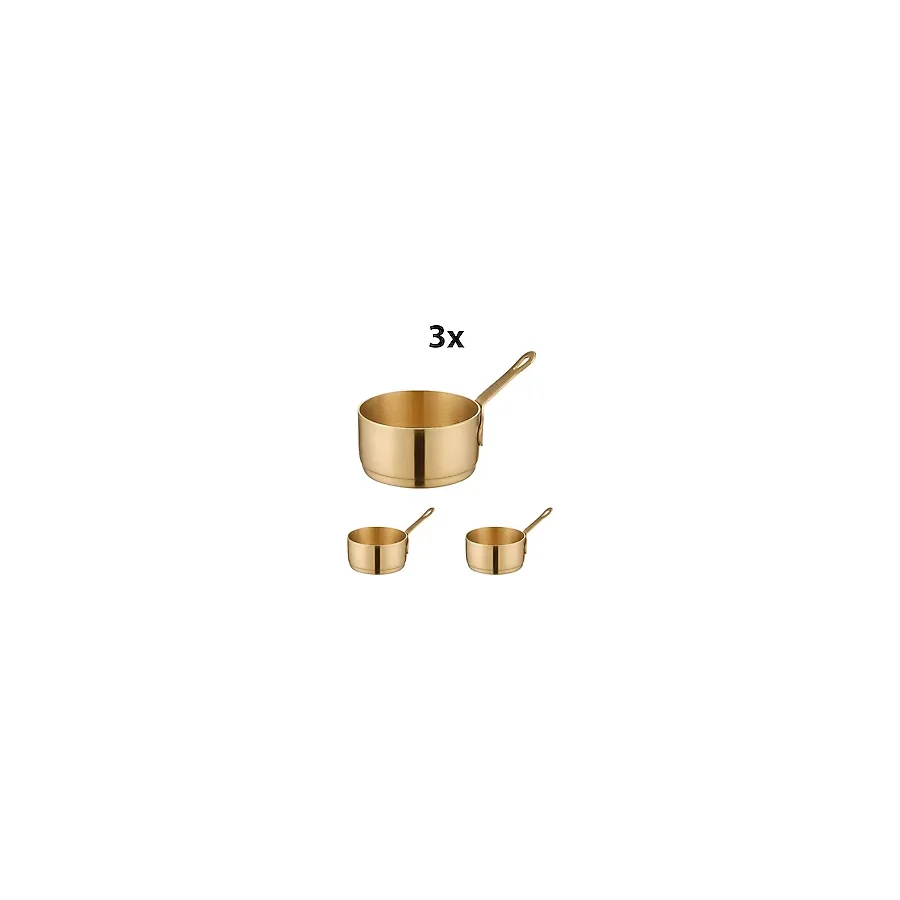 3 Adet 304 Çelik 60 Ml Mini Sosluk Kahvaltılık Ketçap Mayonez Sos Kabı 632sr-3 Gold