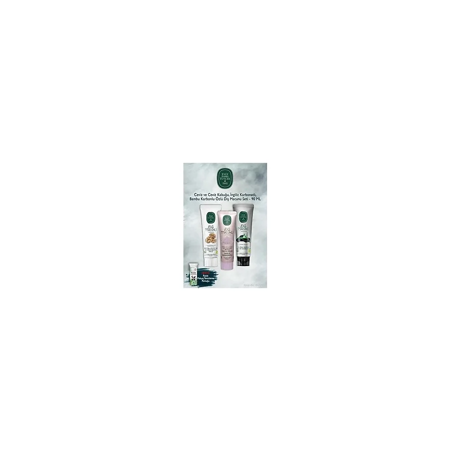 3 Adet 90 Ml Eyüp Sabri Tuncer Ceviz, Karbonat, Bambu Diş Macunu, Rosie