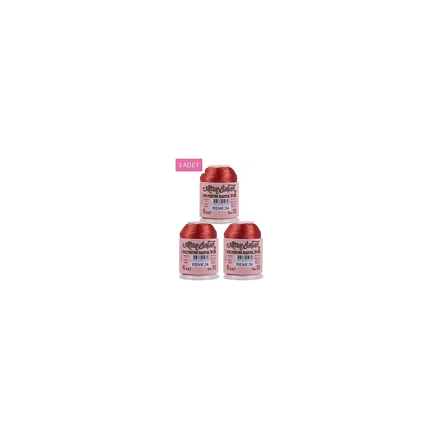 3 Adet Altınbaşak Oya ve Dantel İpi 20 gr - Royaleks - No: 024