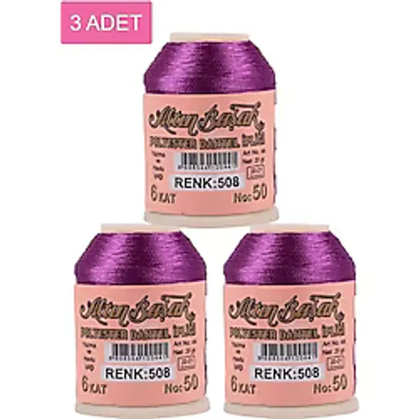 3 Adet Altınbaşak Oya ve Dantel İpi 20 gr - Royaleks - No: 508