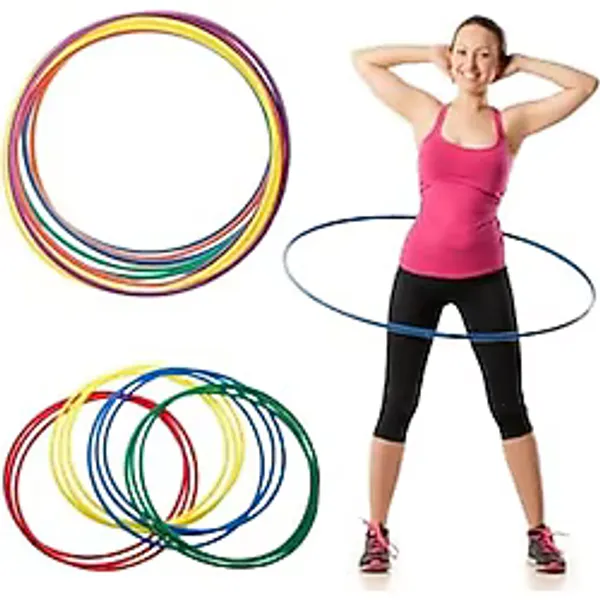 3 Adet Bel Çevirme Çemberi 60cm Hulahop Renkli Hula Hop Hulalop Çember Jimnastik Çemberi Hulohop