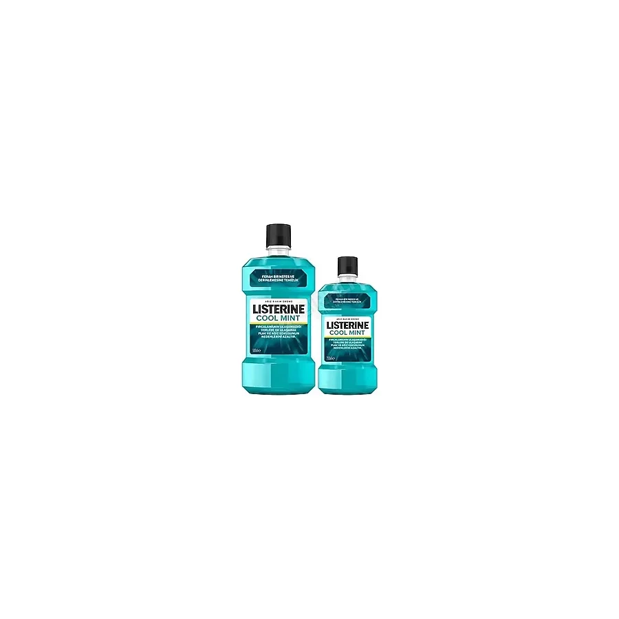 3 Adet Listerine Ağız Gargarası Cool Mint 500 ml + 250 ml