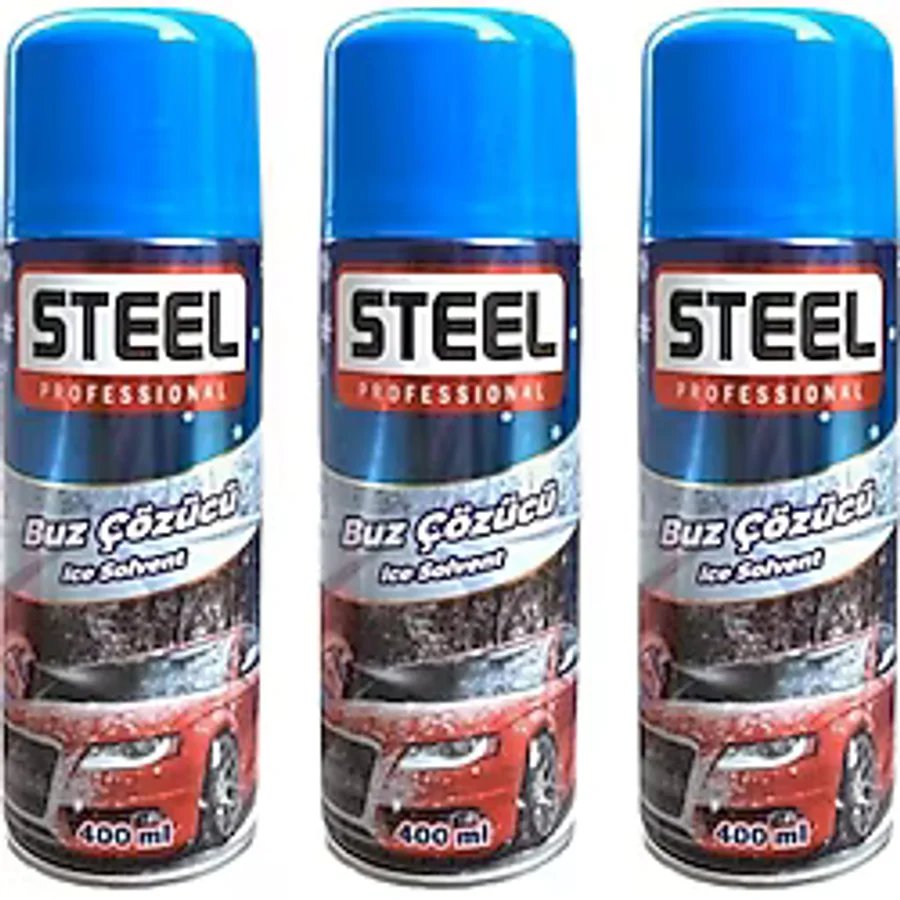 3 Adet Oto Buz Çözücü Sprey 400 Ml Araba Cam Buzlanma Önleyici Buz Engelleyici