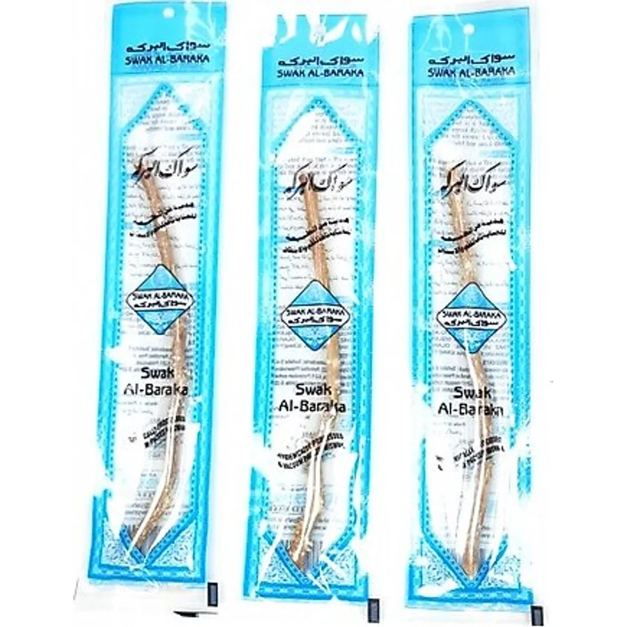 3 Adet Taze Doğal Diş Fırçası Misvak Vakumlu Paket 15 cm Orta Boy - Renkli