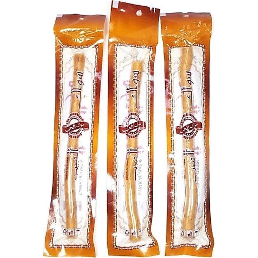 3 Adet Taze Doğal Diş Fırçası Misvak Vakumlu Paket 20 cm Büyük Boy - Renkli