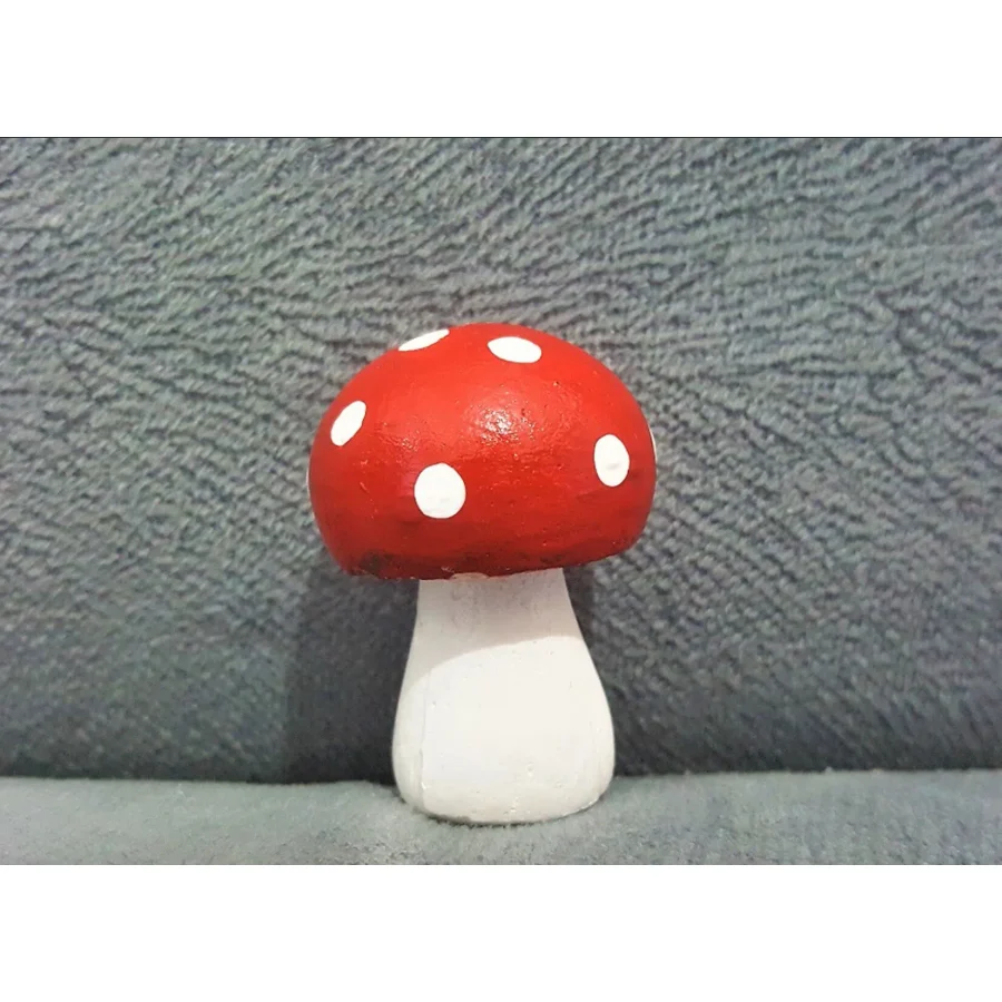 3 Boyutlu 4,4cm Mantar Silikon Kalıp K-687, Kokulu Taş Polyester Epoksi Alçı Mum Kalıbı
