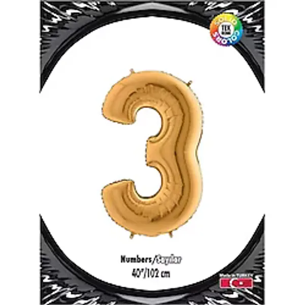 3 Gold 40 Inch Folyo Balon