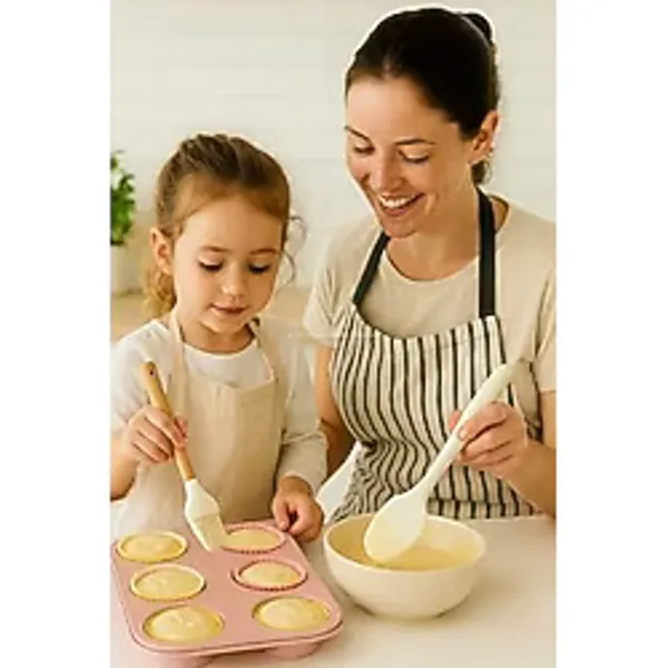 3'lü Silikon Mutfak Seti Bambu Saplı Fırça Spatula Çırpıcı Isıya Dayanıklı Yapışmaz Hamur Karıştırıcı Çırpıcı Set Ergonomik Ahşap Saplı Mutfak Gereçleri Kolay Temizlenebilir Sağlıklı Pişirme - 0,5 x 7