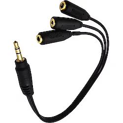 3 Lü Stereo Çoklayıcı 3 x 3.5 mm Aux SES SİSTEMİ KABLOSU