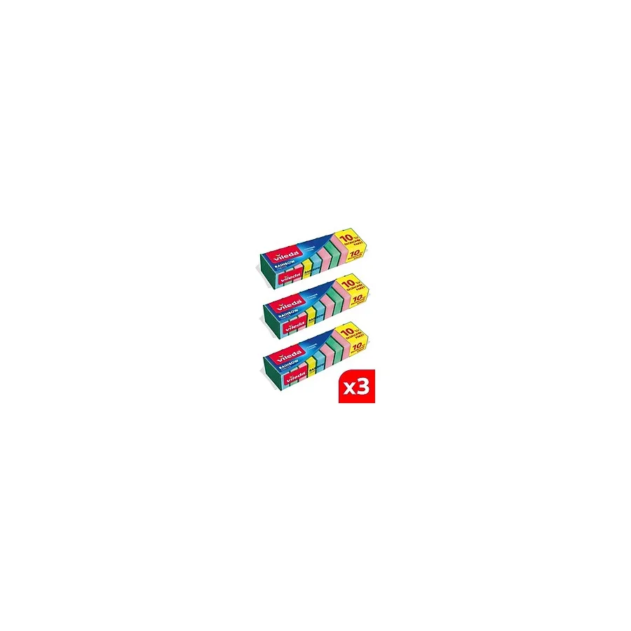 3 Paket 10'lu Rainbow Bulaşık Süngeri