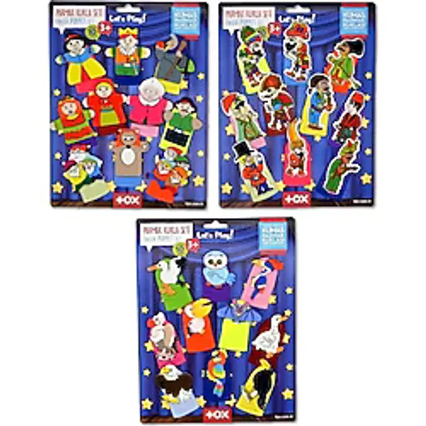3 Set - 30 Parça Tox Hacivat Karagöz , Masal Kahramanları ve Uçan Hayvanlar Parmak Kukla T224 T225 T222