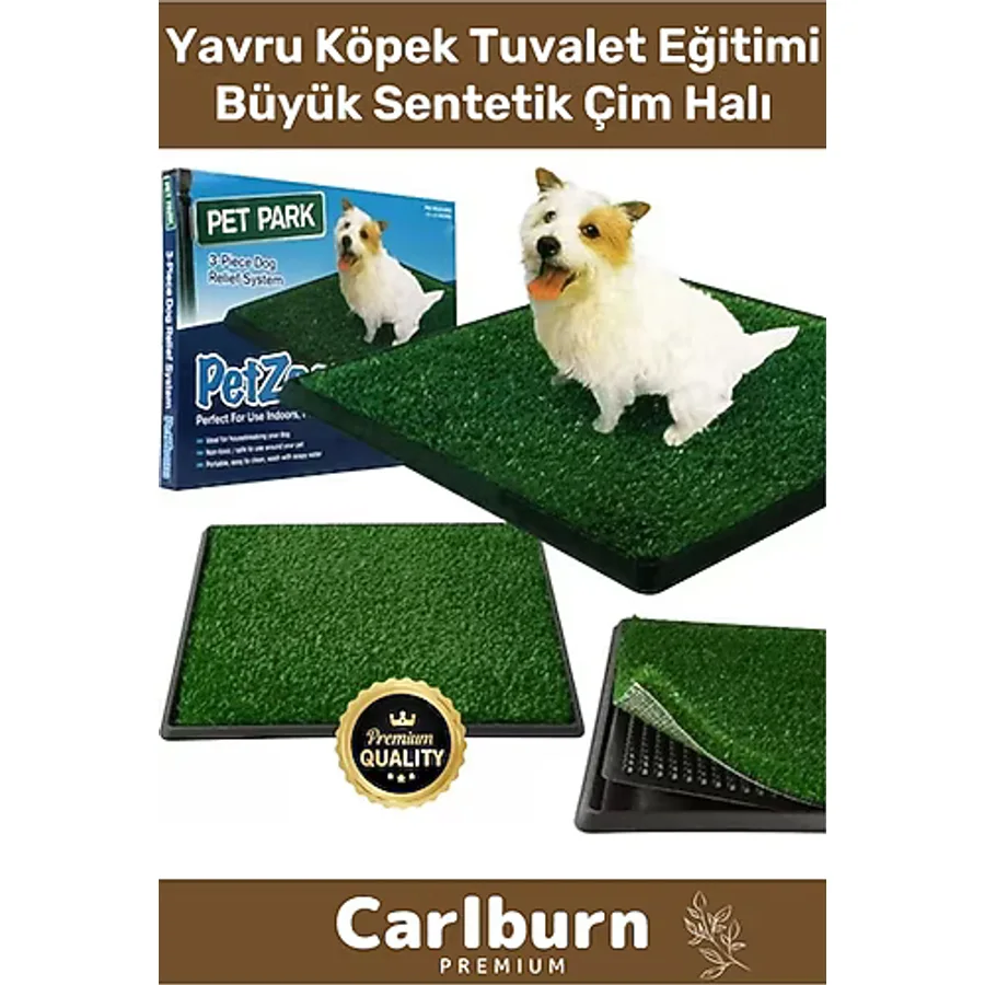 3 Tabakalı Kolay Temizlenir Evcil Hayvan Yavru Köpek Tuvalet Eğitimi Büyük Sentetik Çim Halı