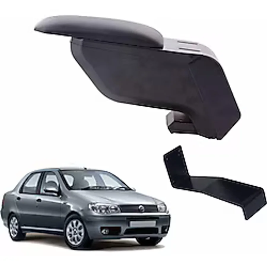 3 Tıkla Fiat Albea 2007 Delmesiz Çelik Ayaklı Siyah Kolçak Kol Dayama