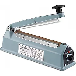 30 cm Metal Kasa Poşet Ağzı Yapıştırma Kapama Makinesi-Yedek Tel ve Teflon Hediyeli - Mavi