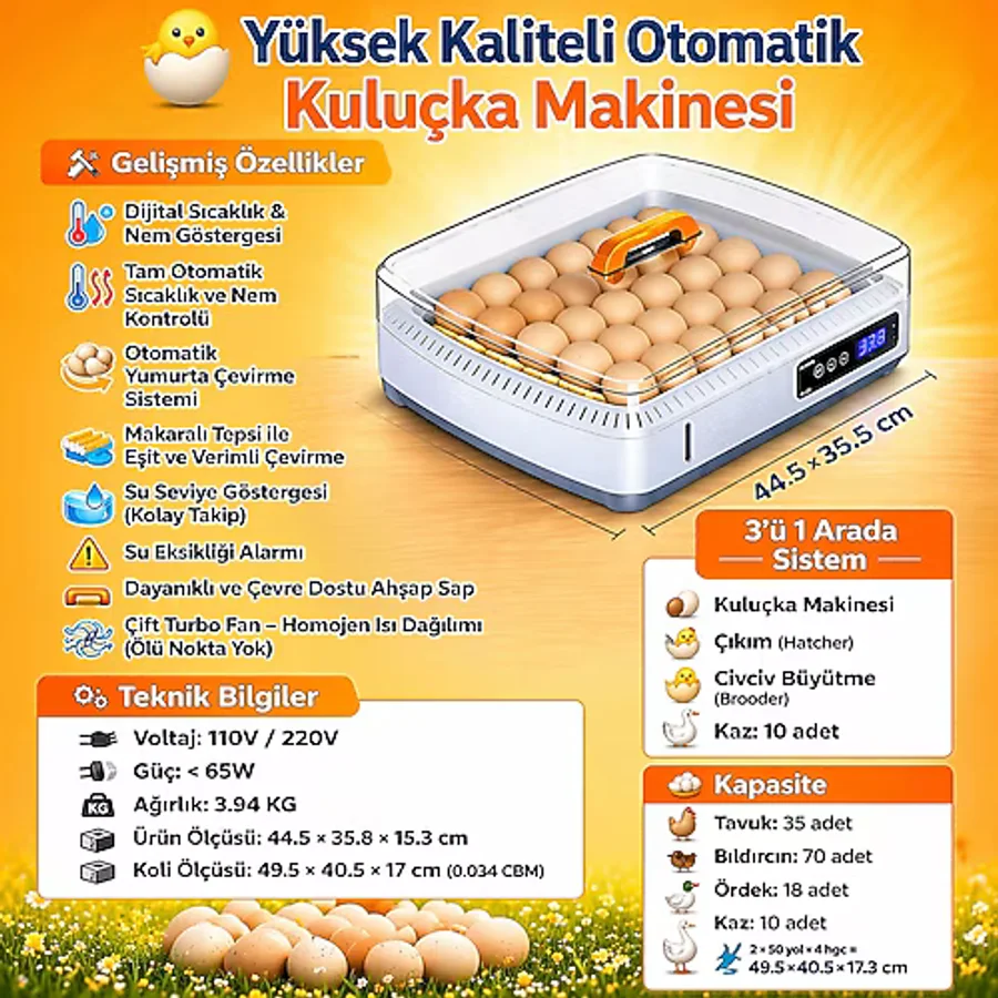 35 Yumurta Kuluçka Makinesi-en Yeni Arena Tasarımı İlhamı