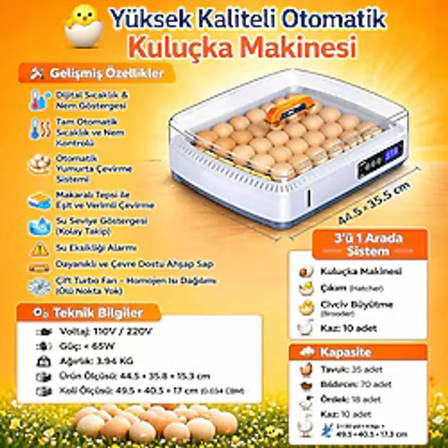 35 Yumurta Kuluçka Makinesi-en Yeni Arena Tasarımı İlhamı