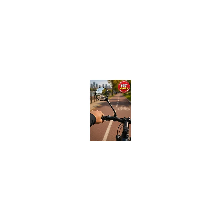 360° Ayarlanabilir Bisiklet Aynası Gidon Bağlantılı Geniş Açılı Motosiklet Scooter Dikiz Aynası