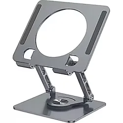 360 Derece Dönebilir Laptop ve Tablet Standı - Paslanmaz Çelik, Ayarlanabilir Yükseklik, Katlanabilir Masaüstü Bilgisayar Standı, iPad ve MacBook Uyumlu Ergonomik Raf-Dizüstü PC (Tablet Standı)