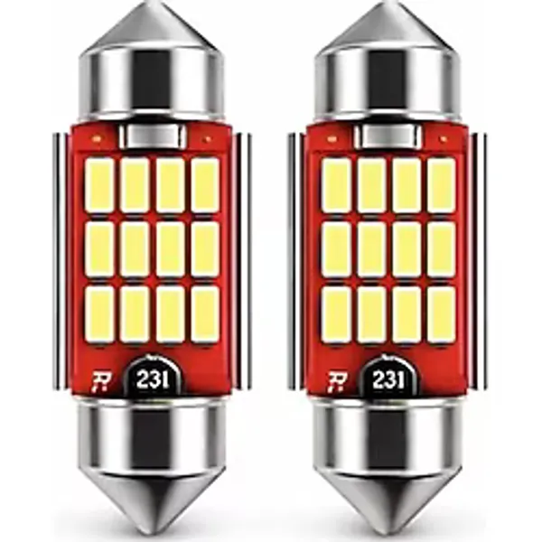 39mm C5w Sofit Led Ampul - Beyaz Plaka Ve Tavan Lambası - Canbus Arıza Lambası Yakmaz 2 Adet