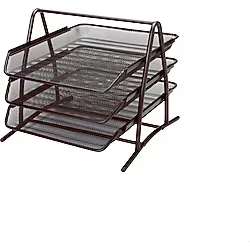 3A Metal Perfore Evrak Rafı 3'lü Siyah