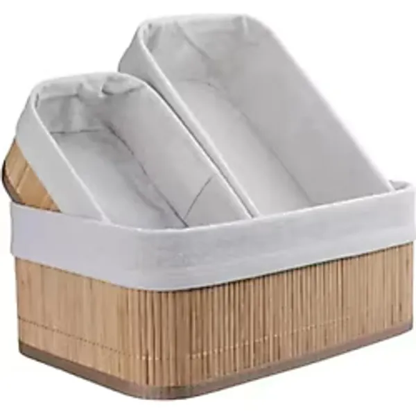 3b Trend Doğal Bambu Organizer Kutusu, Bambu Ahşap Ekmeklik, Ahşap Bambu Ekmek Sepeti Kahverengi