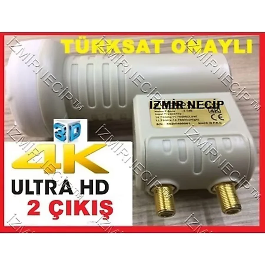 3D 4K Çanak Uydu 2Li Lnb 2 Li Twin Lnb Full Hd