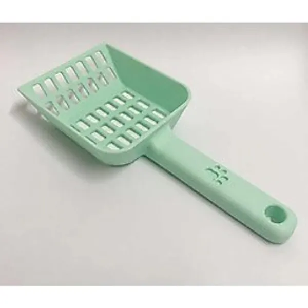 3D Baskı Kedi Kumu Küreği - Geniş Hazneli Eleme Küreği-Mint
