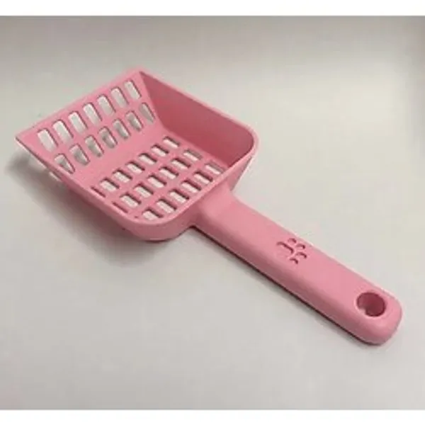 3D Baskı Kedi Kumu Küreği - Geniş Hazneli Eleme Küreği-Pembe