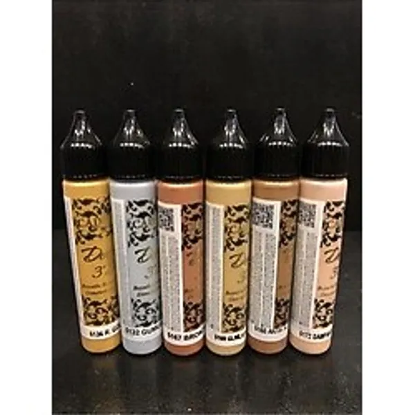 3D Boncuk Boya 6 Lı Set 3 / Boyutlu Boya 25 Ml X 6 Adet 3D Boncuk Boya Set Çok Renkli Tek Ebat,36-32-67-59-50-72 eh171