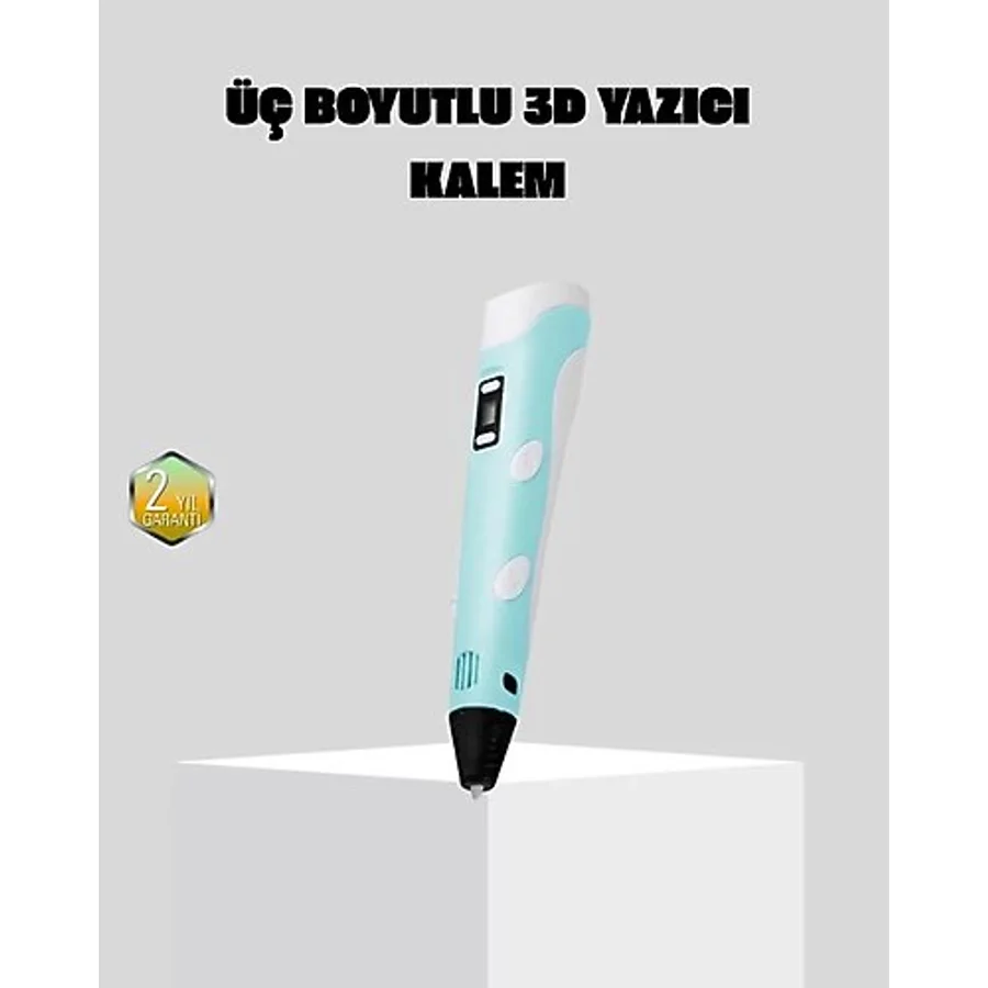3D Kalem Ergonomik ve 1.75 mm Filament Destekli Fdm Yazıcı Kalemi - Çok Renkli