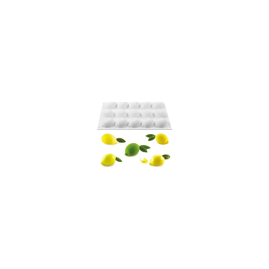 3D Meyve Limon Şekilli Silikon Kalıp Pasta Kek Ve Çikolata Kalıbı 15 Li