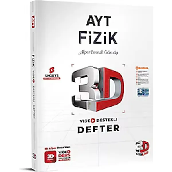 3D Yayınları AYT Fizik Video Destekli Defter